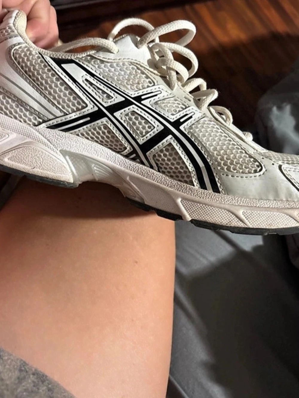 ASICS Gel-1130 Athletic Sneakers White & Black